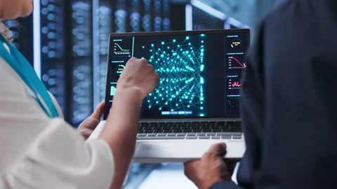 Data Scientist And Engineer Discuss AI Model Development Stock Footage 336792858