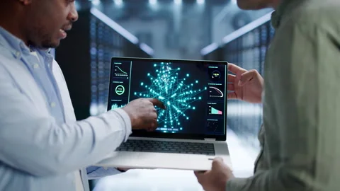 Data Scientist And Engineer Discuss Neural Network Models Stock Footage 345851415