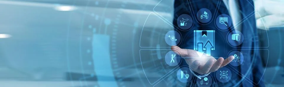Data scientist evaluating metrics hand holding digital pad processing Big D.. Stock Photos