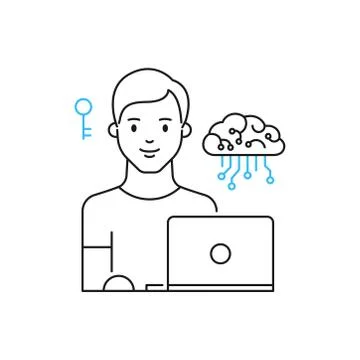 Data scientist simple vector illustration Stock Illustration