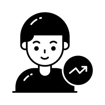 Data scientist vector design isolated on white background, premium icon Stock Illustration