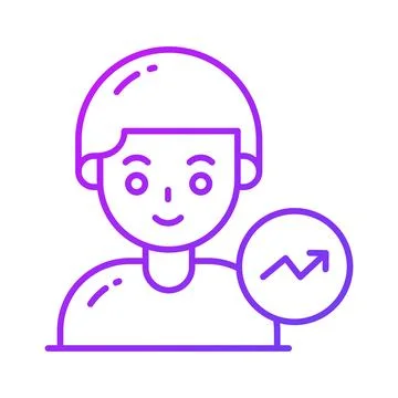 Data scientist vector design isolated on white background, premium icon Stock Illustration