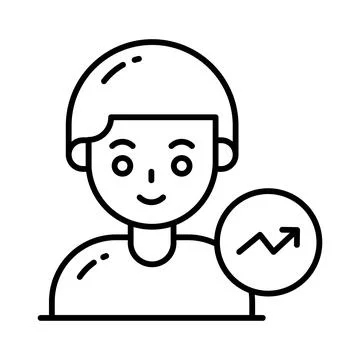 Data scientist vector design isolated on white background, premium icon 스톡 일러스트