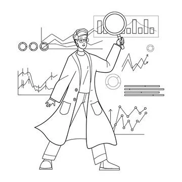 Data scientist vector Stock Illustration
