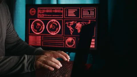 Data scientist visualizing algorithms analyzing digital patterns for AI projects Stock Photos