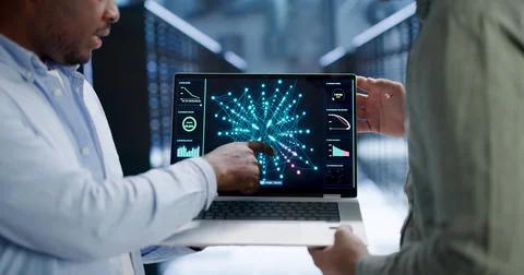 Data Scientists And Engineers Collaborate On Deep Learning Neural Network Mod Stock Photos