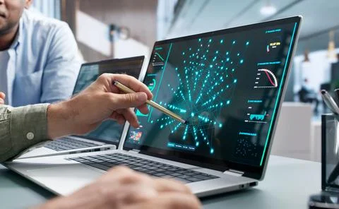 Data Scientists And Engineers Collaborate Closely Building Advanced AI Softwa Stock Photos