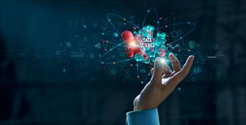 Data scientists. Hand of programmer touch and analyzing development Stock-Fotos