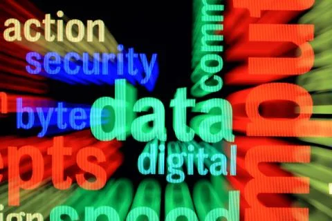 Data screen concept Illustrazione stock