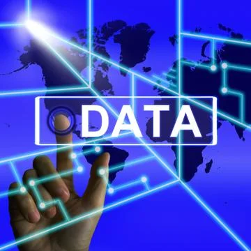 Data screen infers an international or worldwide database Stockillustratie