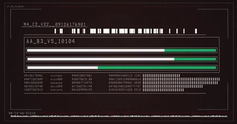 Data on screen over white background Stock Photos