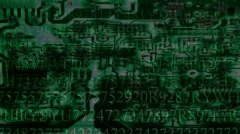 Data scrolling on a computer screen Video stock 345947