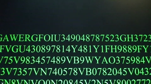 Data scrolling on a computer screen. HD 1080i Stock Footage 64671