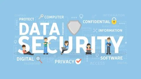 Data scurity concept illustration. Stock Illustration