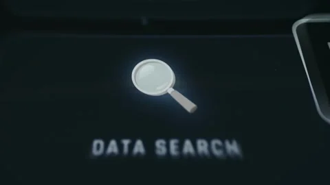 Data search concept shown with a magnifying glass icon Video stock 335865160