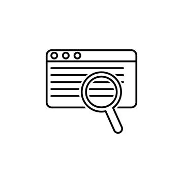 Data, search icon. Element of technological data icon for mobile concept and web Illustrazione stock