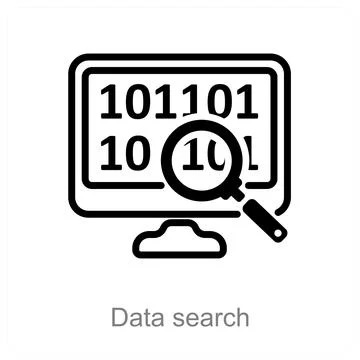 Data search Stock Illustration