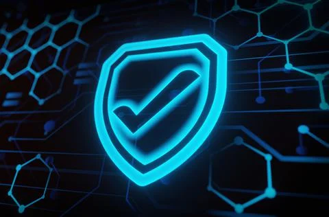 Data Secure Cyber secure 3d Illustration Иллюстрация