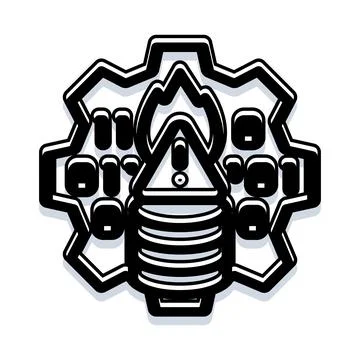 Data security alert system error setting Illustrazione stock