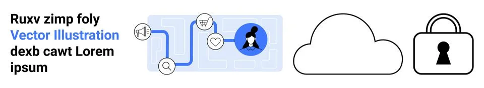 Data Security Analysis with Cloud Storage and User Privacy Protection Stockillustratie