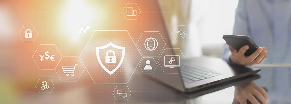 Data Security and Encryption in Digital Transactions. Business and Technology 写真素材