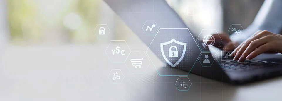 Data Security and Encryption in Digital Transactions. Business and Technology Stock Photos