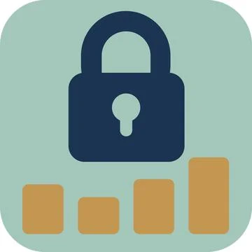 Data security and locked system icon Stock Illustration