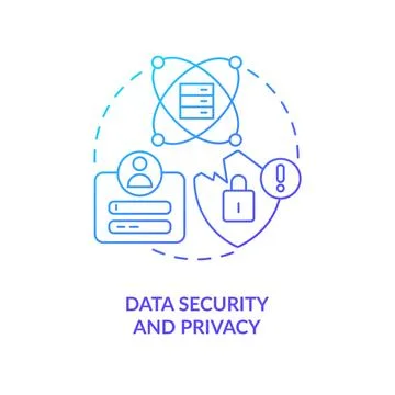 Data security and privacy blue gradient concept icon イラスト素材