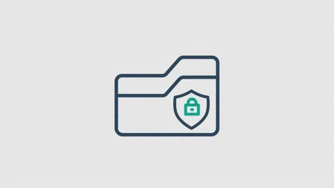 Data security animated icon Stock Footage 301663996
