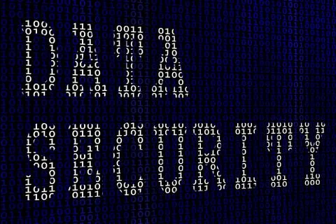 Data Security in Binary Illustrazione stock