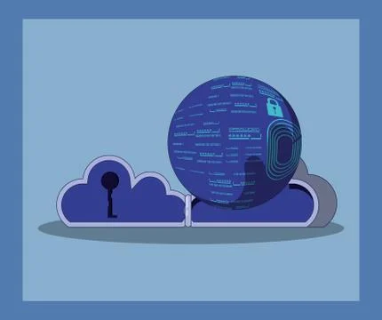 Data security with cloud computing 스톡 일러스트