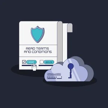Data security with cloud computing 스톡 일러스트