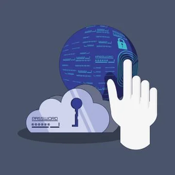 Data security with cloud computing 스톡 일러스트