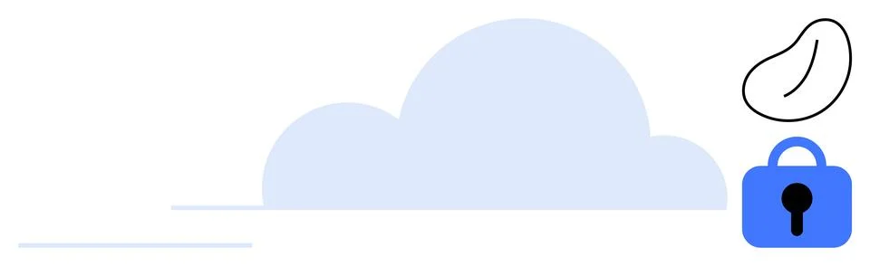 Data Security in the Cloud with Digital Protection and Reliability Illustrazione stock