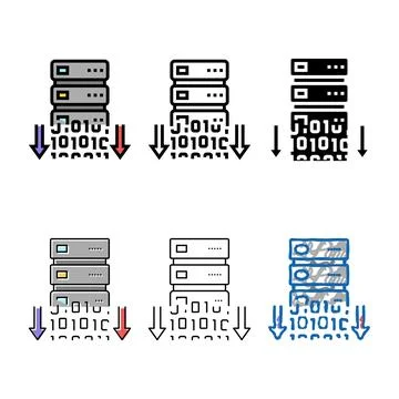 Data security color edition icon vector 스톡 일러스트