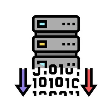 Data security color icon vector illustration Illustrazione stock