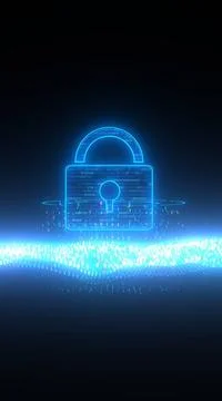 Data Security Concept - 3D illustration. Vertical 3D illustration with a s... Stock Photos