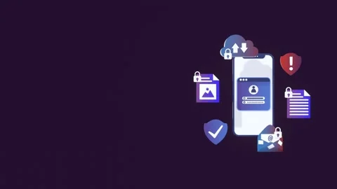 Data Security Concept Animation With Copy Space For Text. Stock Footage 311033348