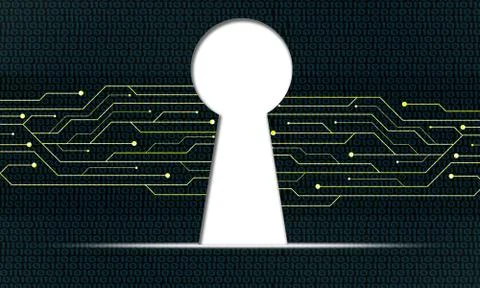 Data security concept binary background Stock Illustration