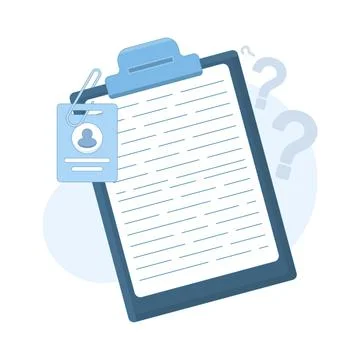 Data security concept, clipboard with documents. personal data permission. Stock Illustration