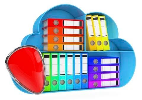 Data security concept in cloud computing 스톡 일러스트