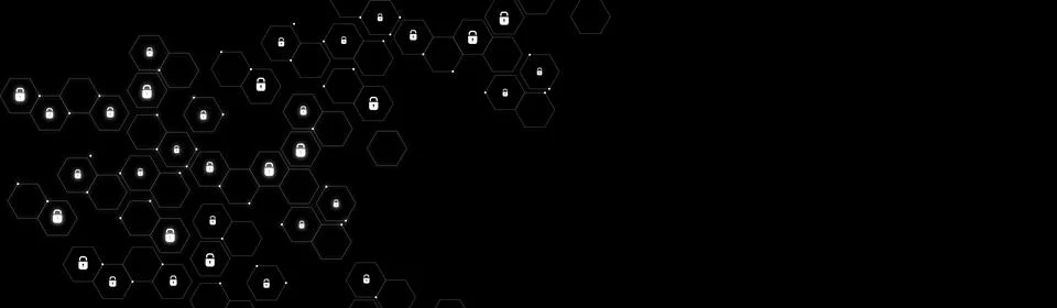 Data security concept. Data protection and safe work. Stock Illustration