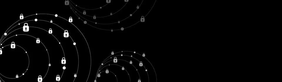 Data security concept. Data protection and safe work. 스톡 일러스트