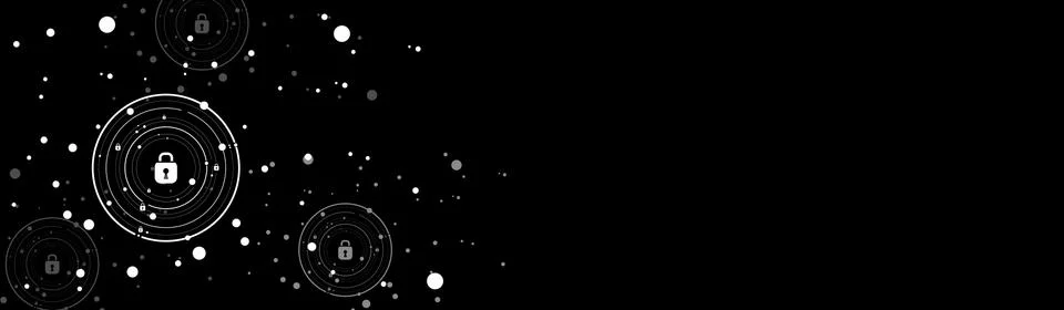 Data security concept. Data protection and safe work. 스톡 일러스트