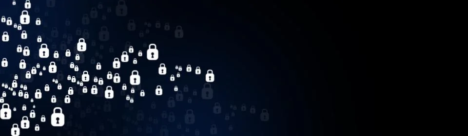 Data security concept. Data protection and safe work. 스톡 일러스트