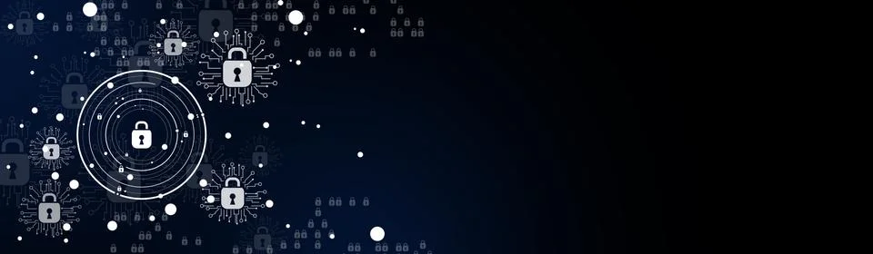 Data security concept. Data protection and safe work. 스톡 일러스트