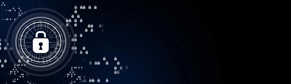 Data security concept. Data protection and safe work. 스톡 일러스트