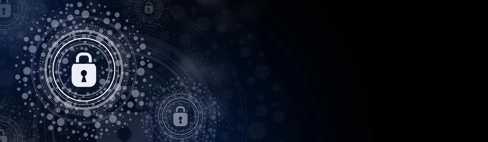 Data security concept. Data protection and safe work. 스톡 일러스트