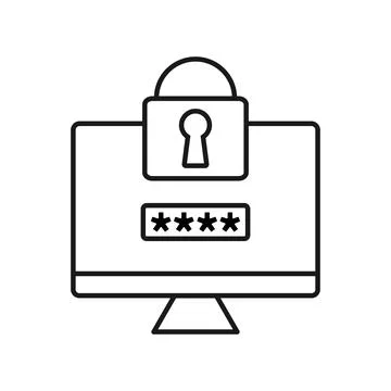 Data security concept. Data protection and safe work, flat design icon Stock Illustration