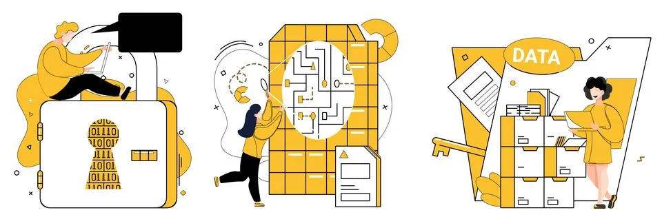 Data security. The concept data security is guardian angel confidential Illustrazione stock